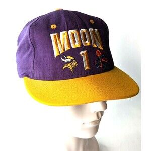 Minnesota Vikings Snapback Hat Warren Moon NFL Football Cap Vintage